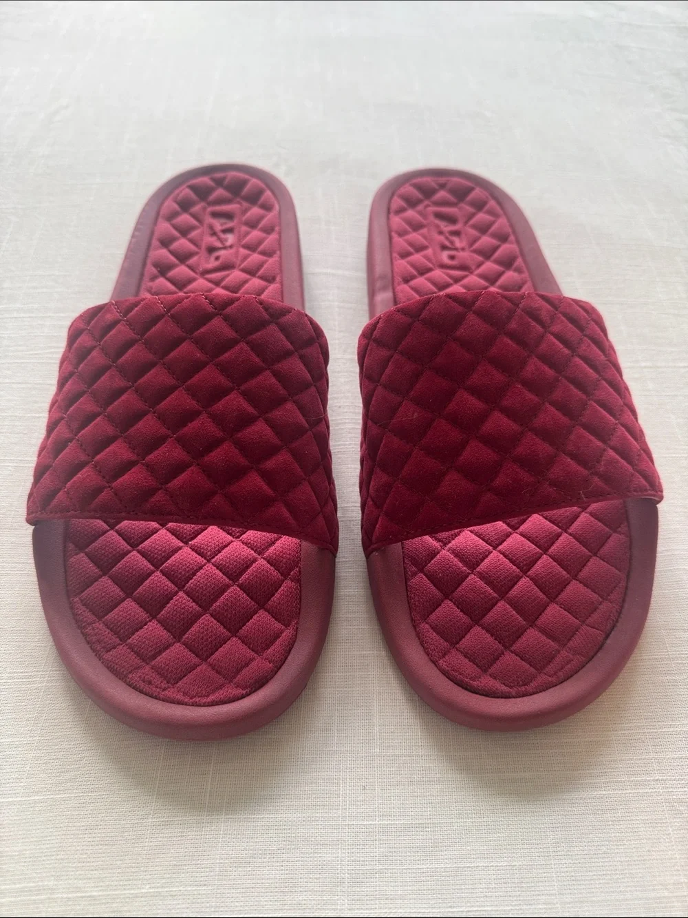 Men’s APL Quilted Burgundy Lusso Slide Sandal